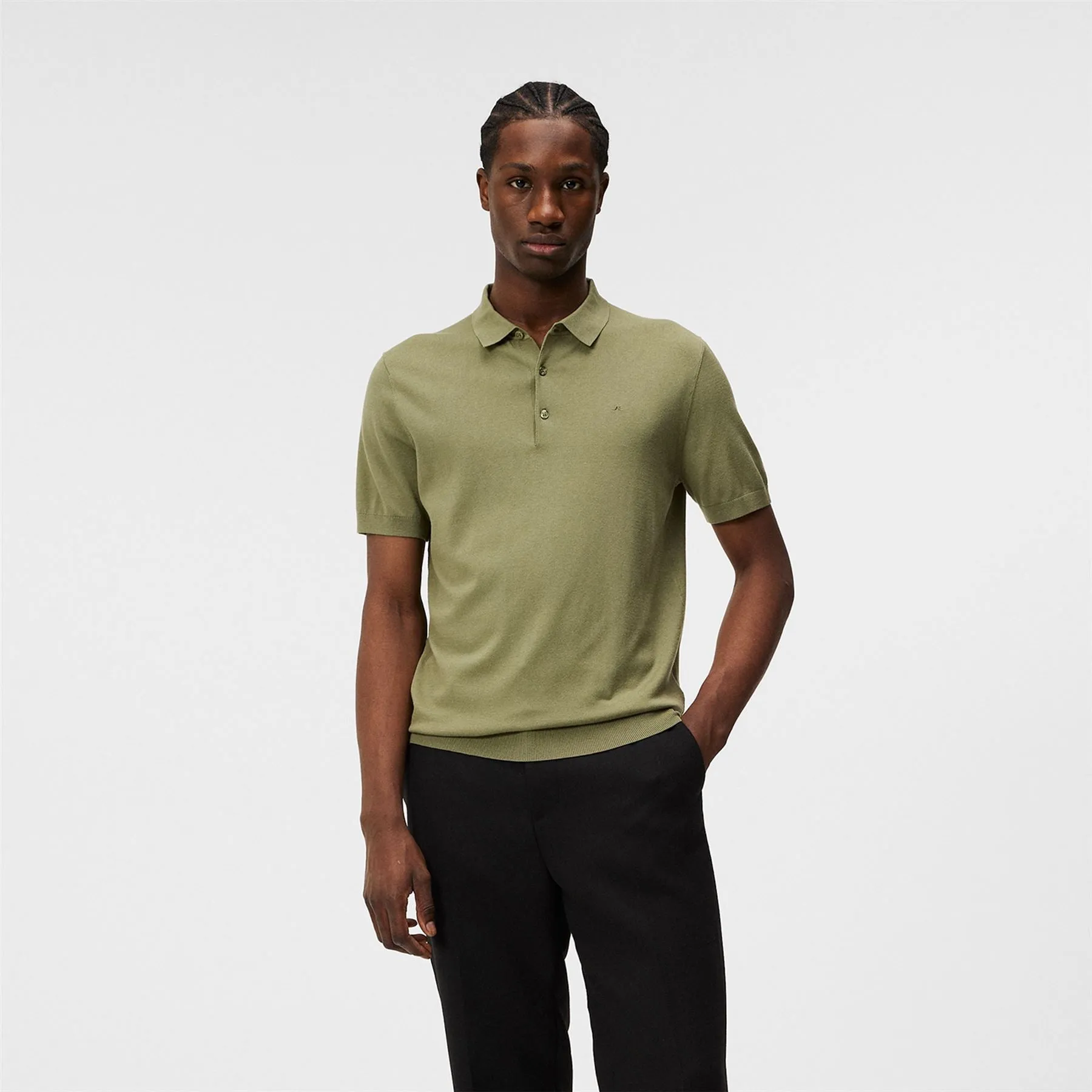 Ridge Rayon Silk Slim Fit Polo Oil Green - SS24