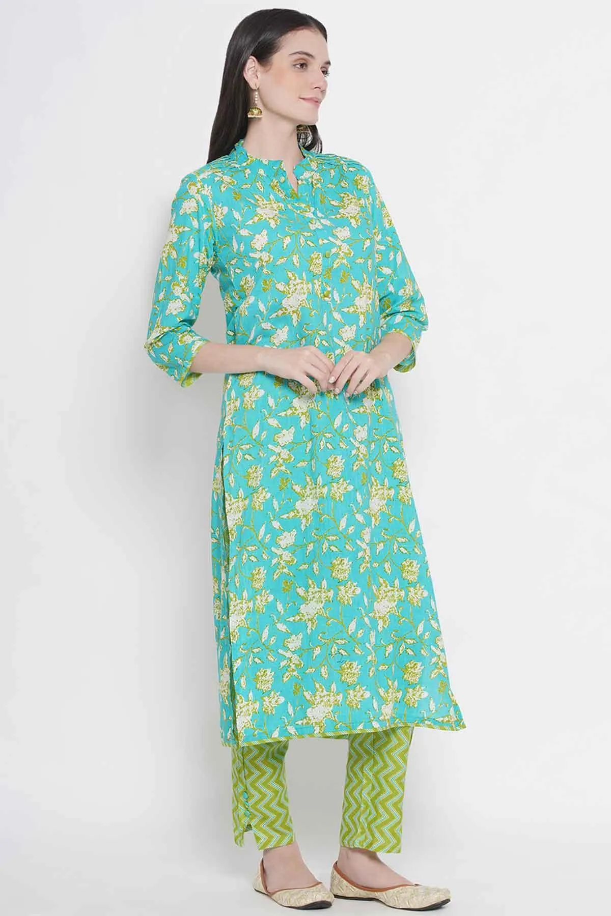 Riwaaz Refreshing Blue Kurta Set with Dupatta