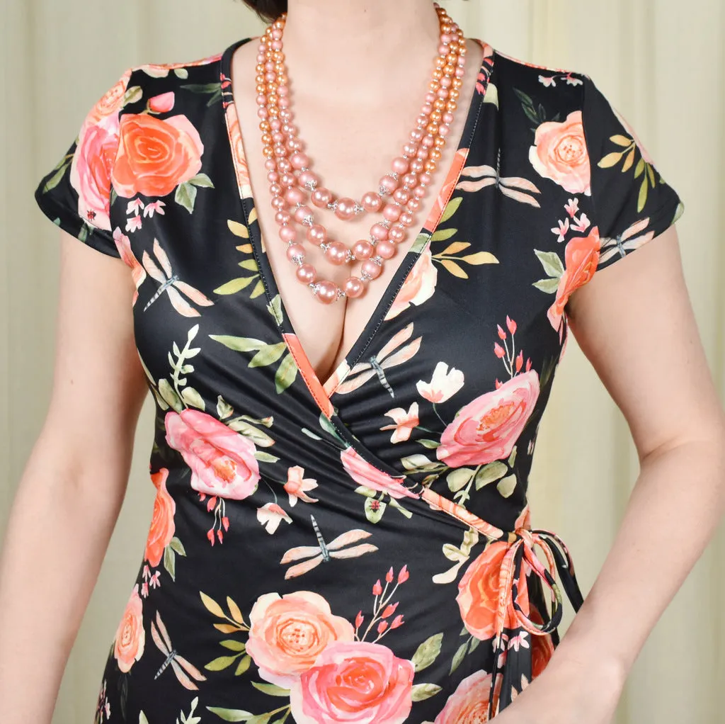 Rosabeth Roses Wrap Dress