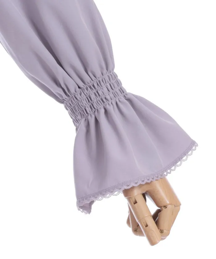 Rose Embroidery Big Collar Blouse
