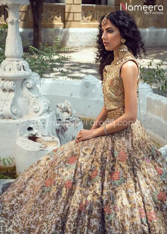 Royal Pakistani Embroidered Bridal Lehenga Choli #BS26