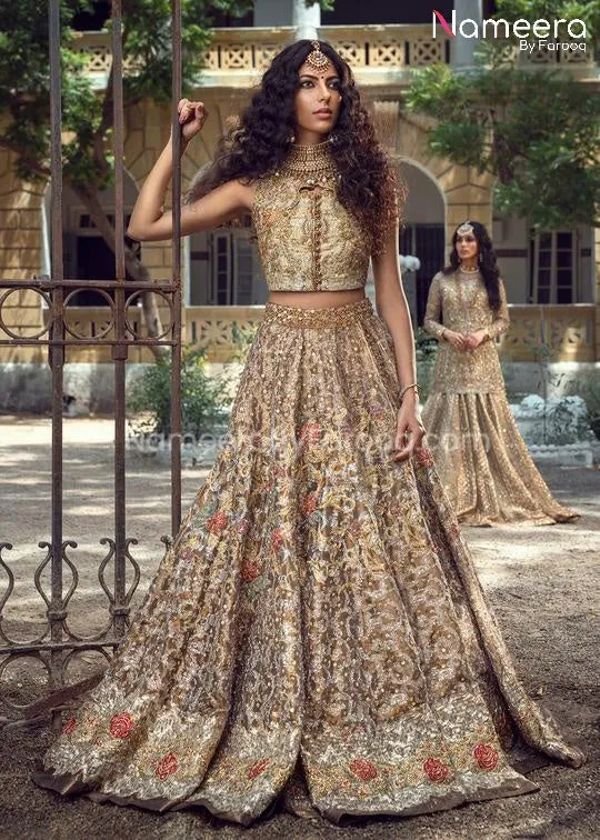 Royal Pakistani Embroidered Bridal Lehenga Choli #BS26