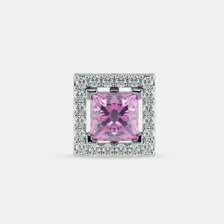 Serena Pink Sapphire Studs 925 Silver