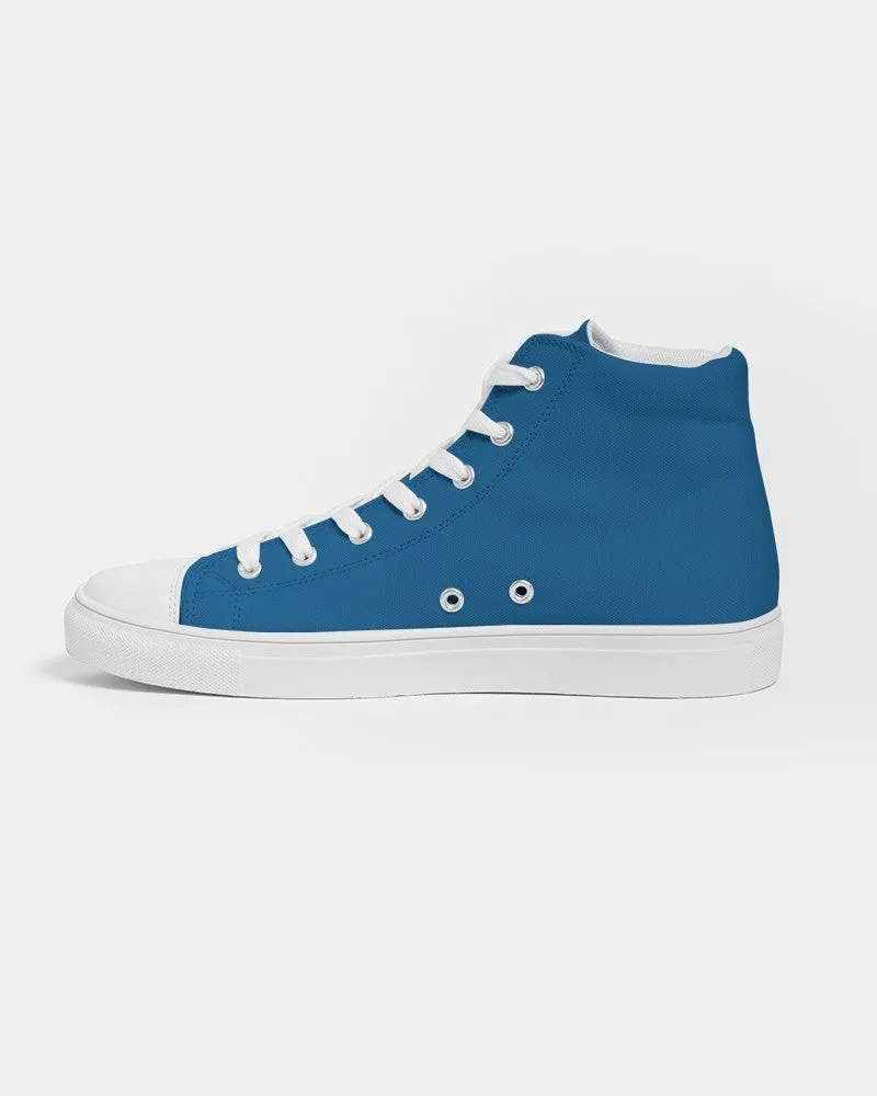 Shaded Blue High-Top Canvas Sneakers | Men's | C100M50Y0K30