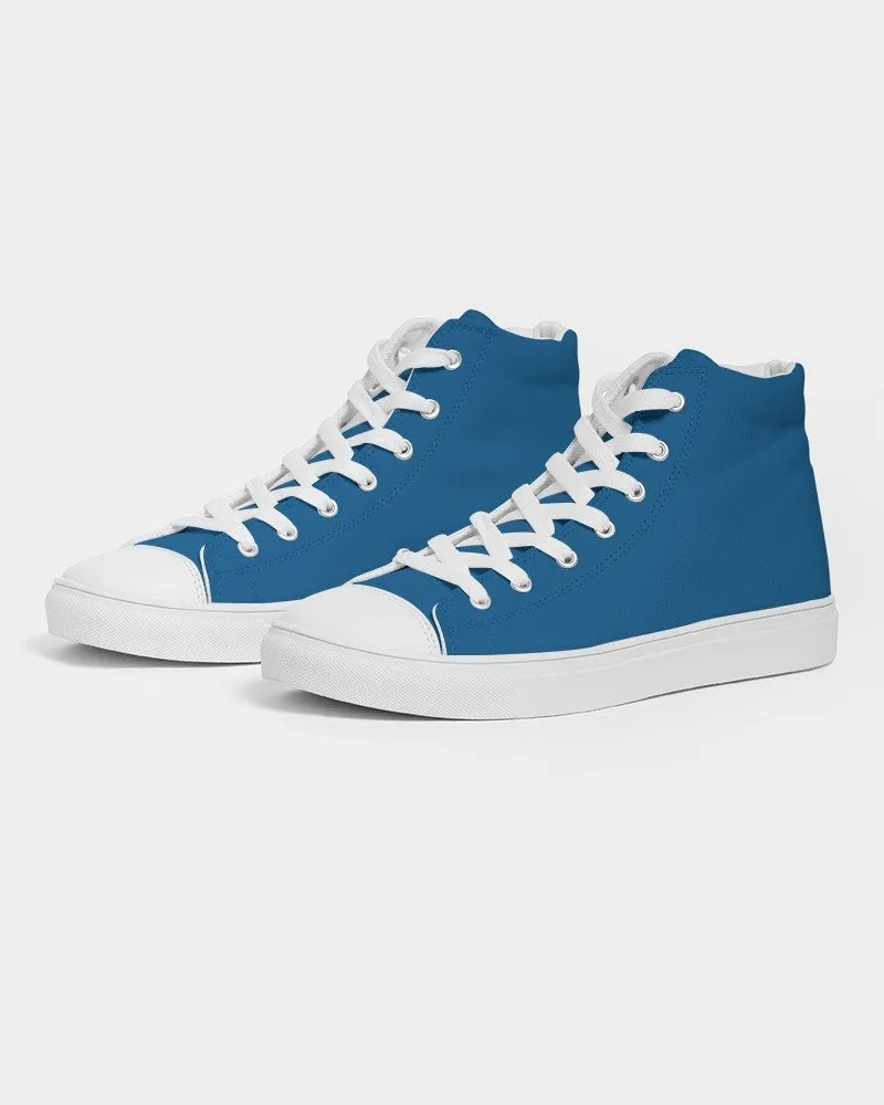 Shaded Blue High-Top Canvas Sneakers | Men's | C100M50Y0K30