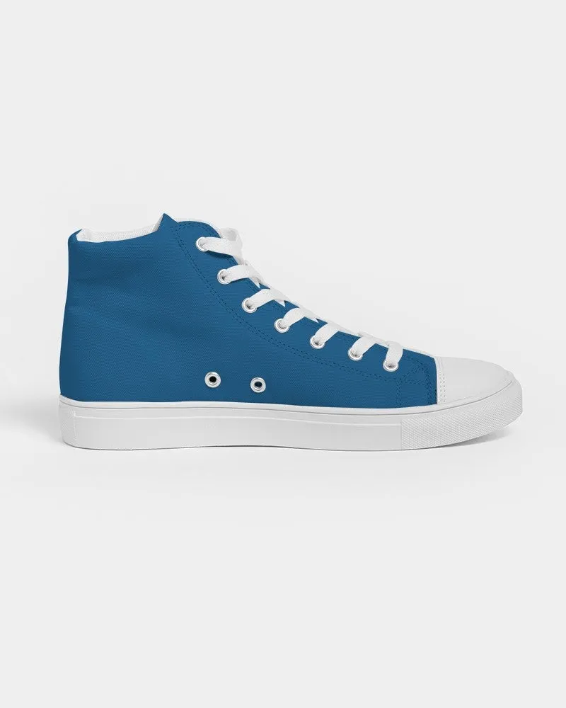 Shaded Blue High-Top Canvas Sneakers | Men's | C100M50Y0K30