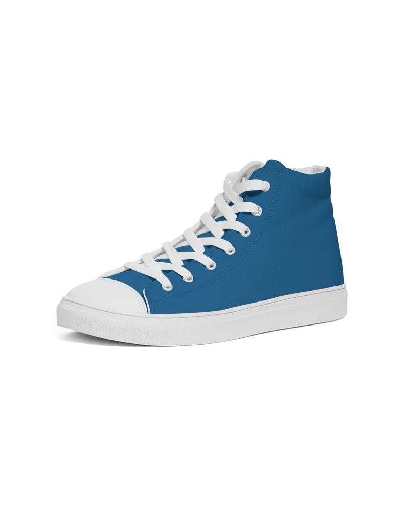 Shaded Blue High-Top Canvas Sneakers | Men's | C100M50Y0K30