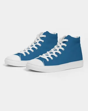 Shaded Blue High-Top Canvas Sneakers | Men's | C100M50Y0K30