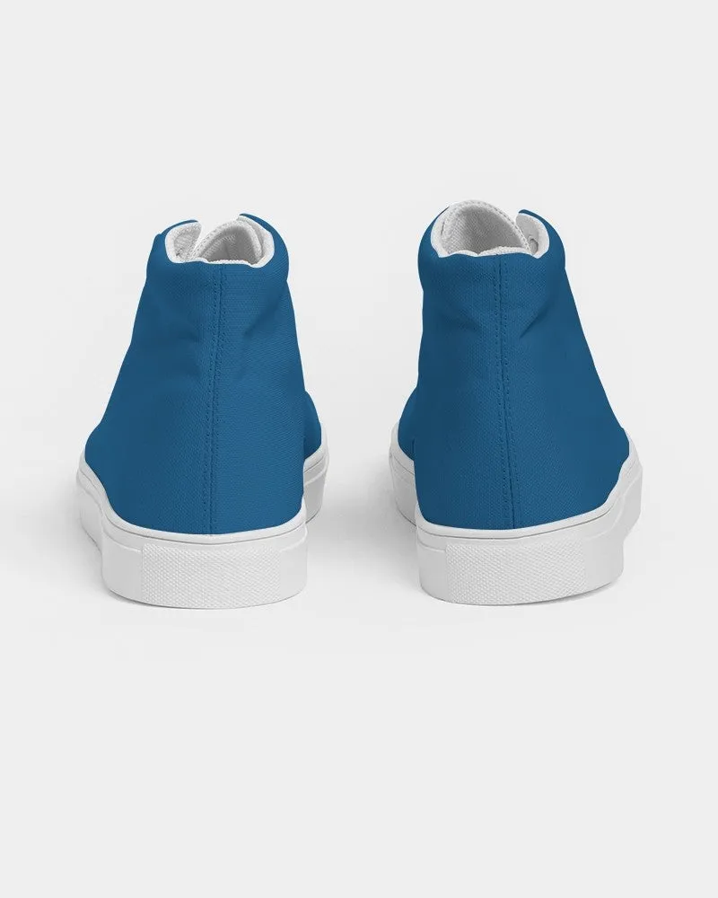 Shaded Blue High-Top Canvas Sneakers | Men's | C100M50Y0K30
