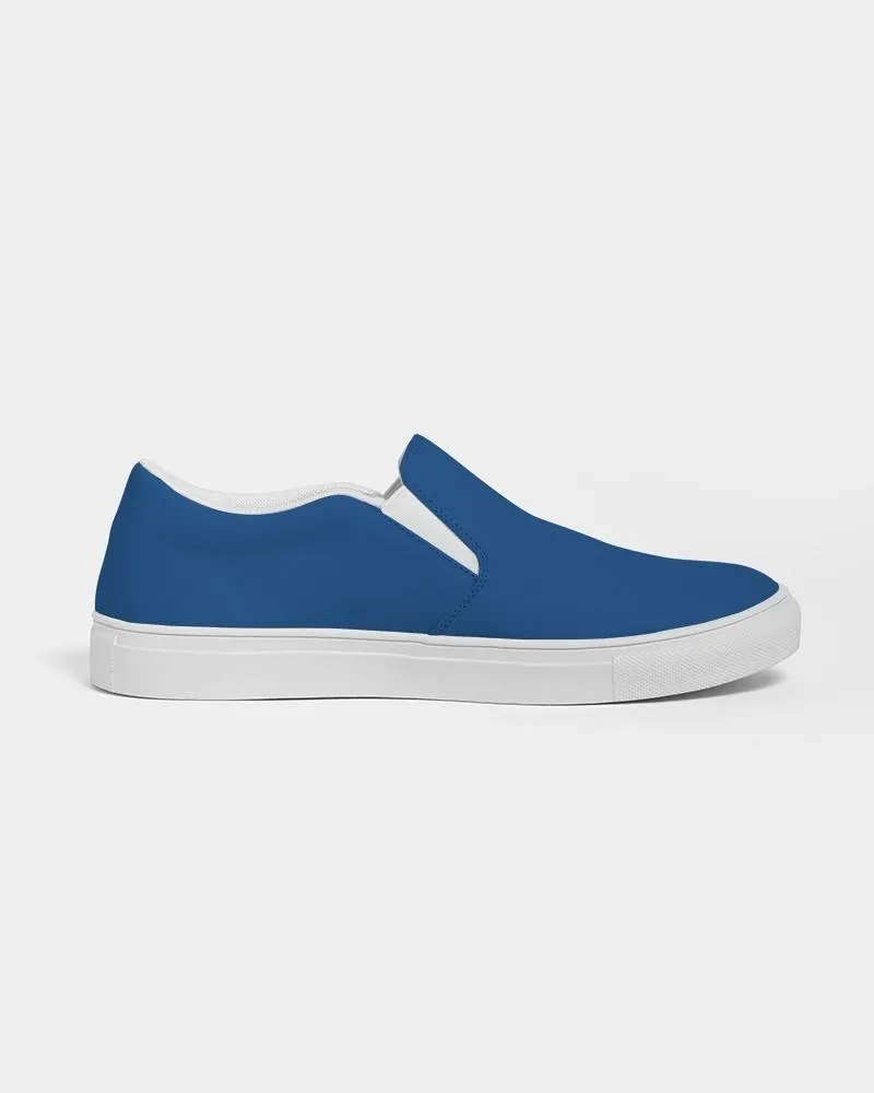 Shaded Blue Slip-On Canvas Sneakers | Women's | C100M75Y0K30