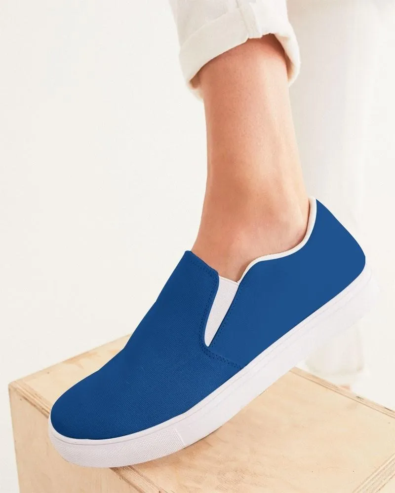 Shaded Blue Slip-On Canvas Sneakers | Women's | C100M75Y0K30