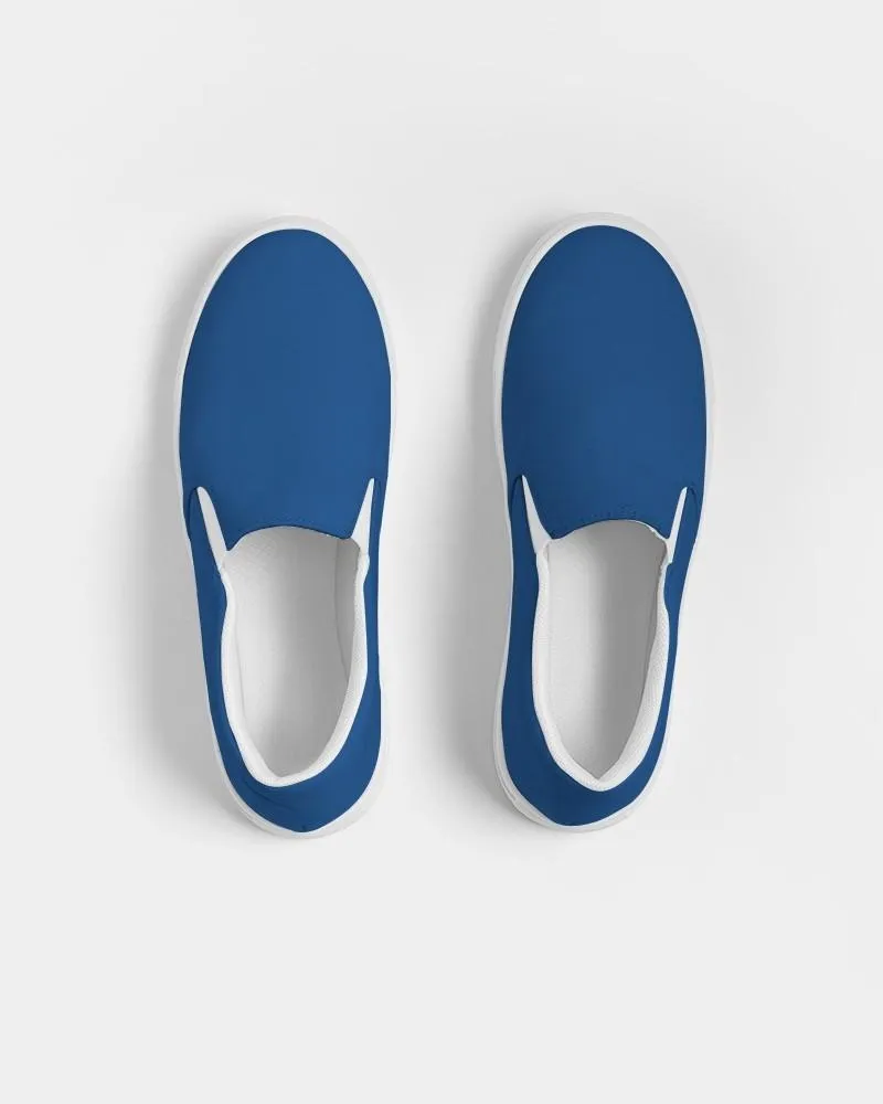 Shaded Blue Slip-On Canvas Sneakers | Women's | C100M75Y0K30