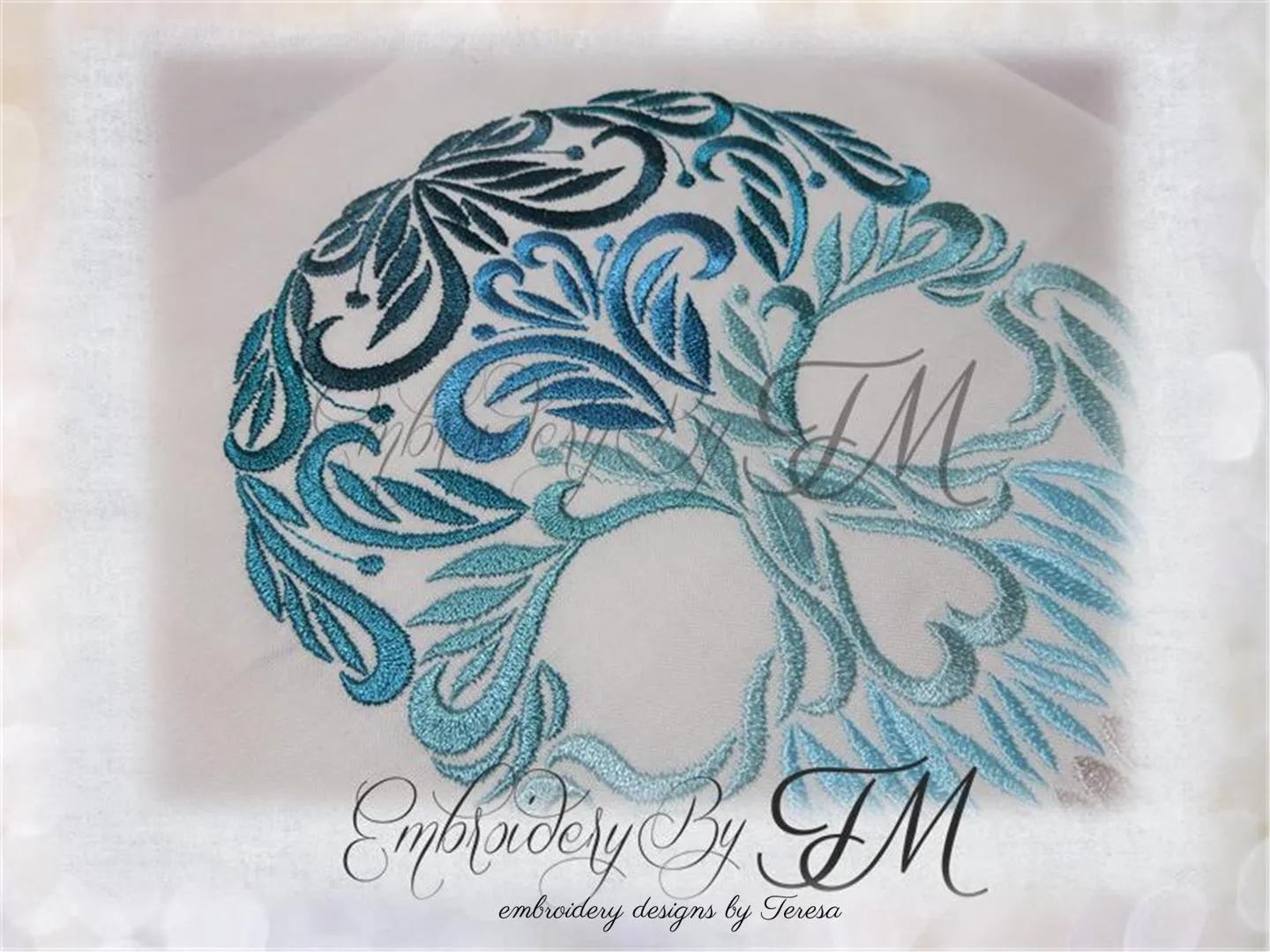 Skull embroidery design / This design is not FSL/ three sizes