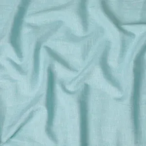 Sky Blue Plain Premium Pure Linen Fabric - 60 Lea Quality, 140 cm Width-D19938