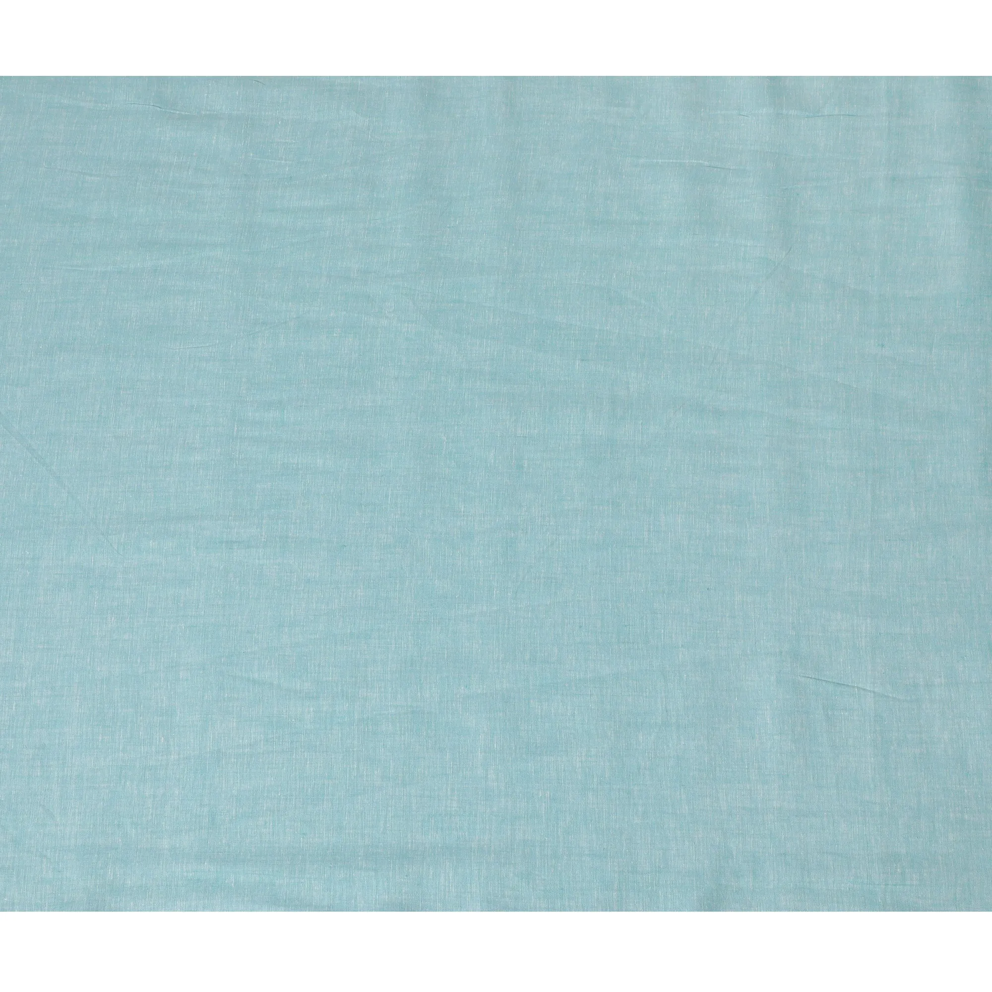 Sky Blue Plain Premium Pure Linen Fabric - 60 Lea Quality, 140 cm Width-D19938