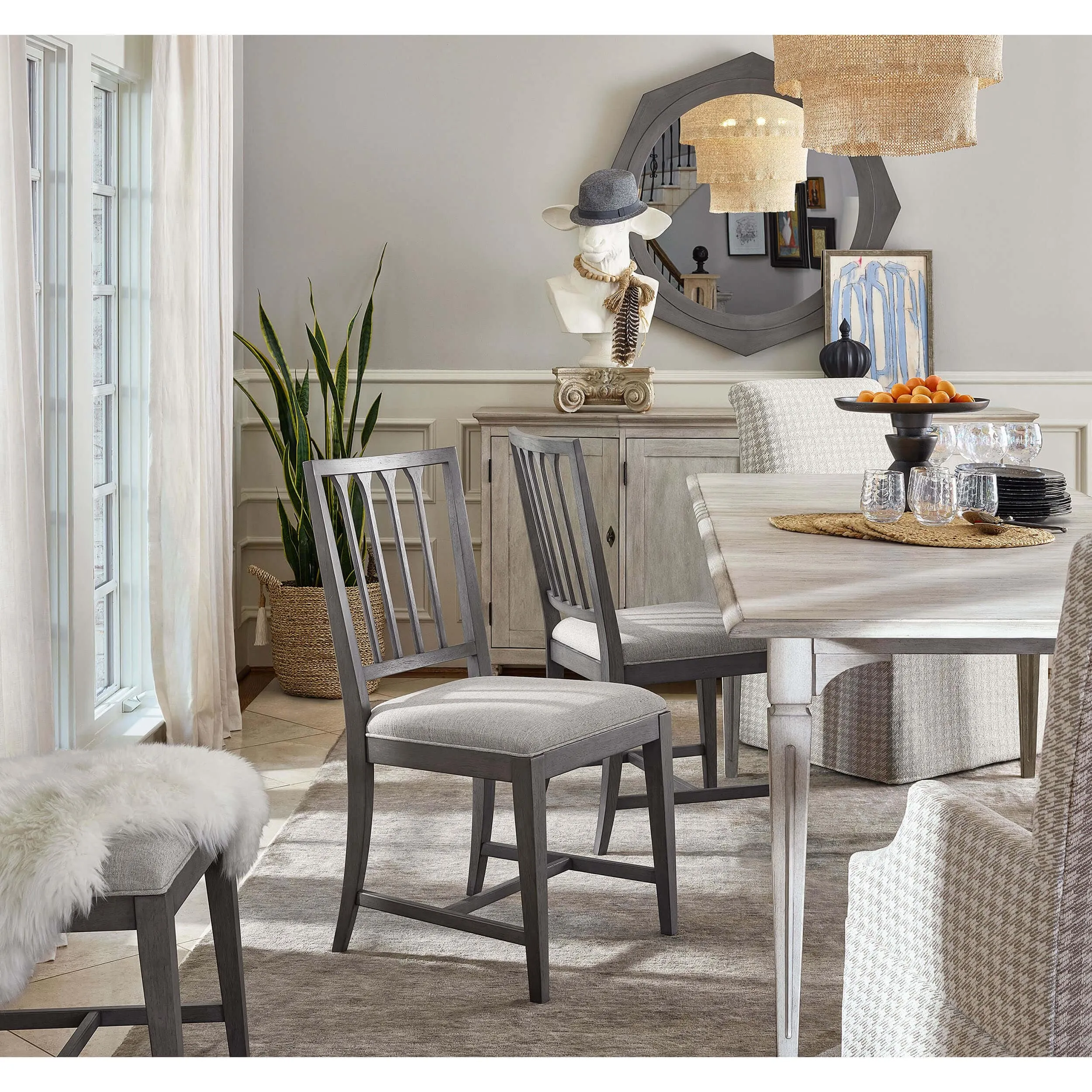 Slat Back Side Chair, Set of 2