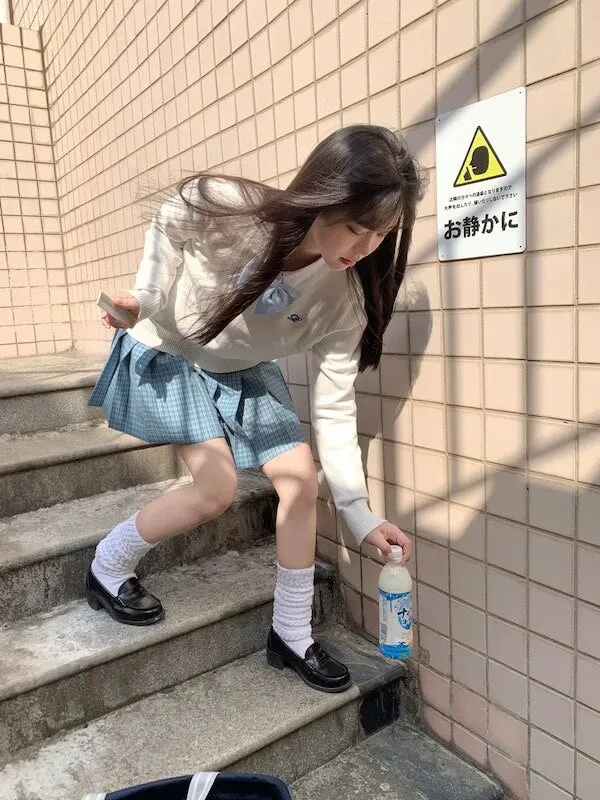 [Soft Blue] jk uniform skirt