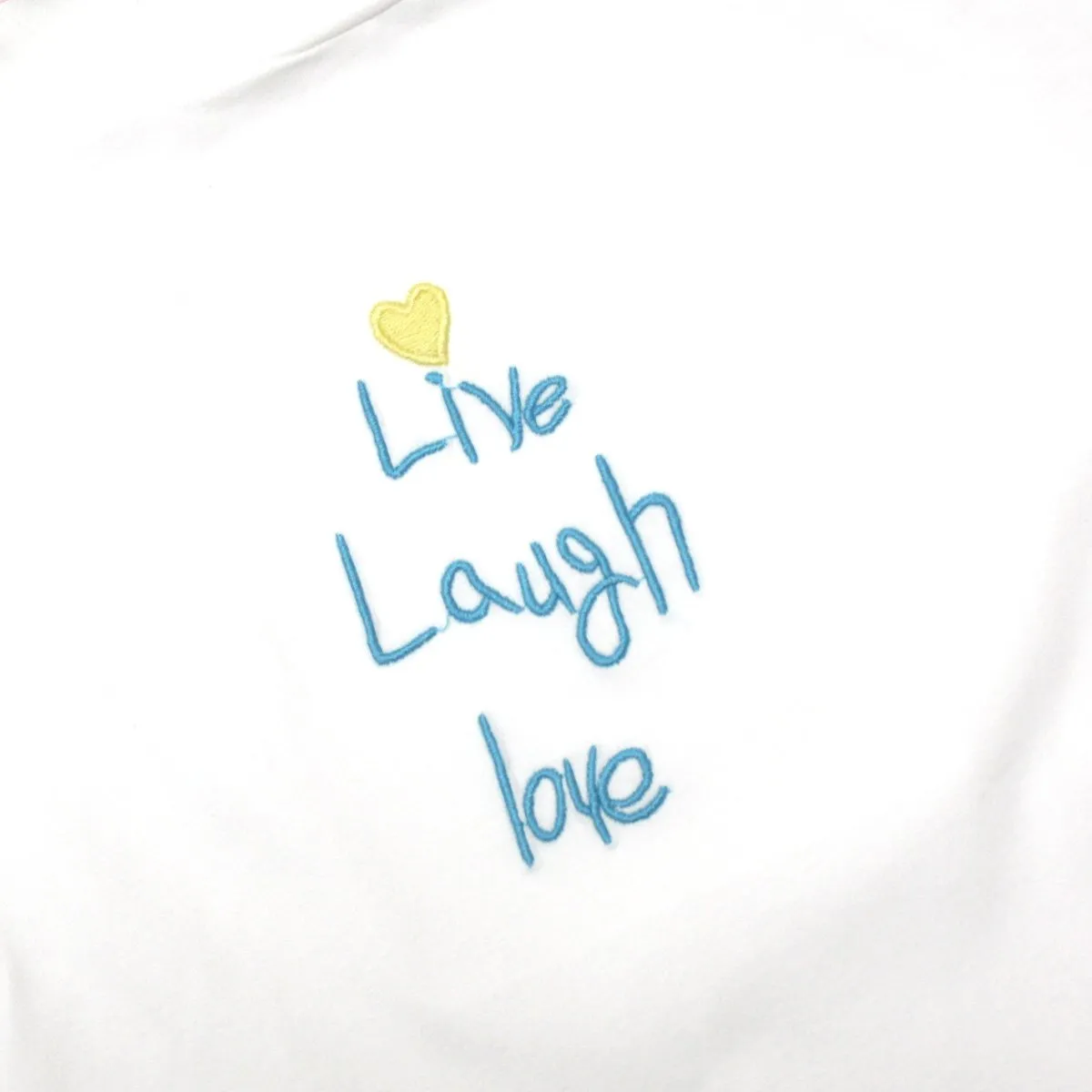 Soft Cotton Tee with Embroidery, Daisy White