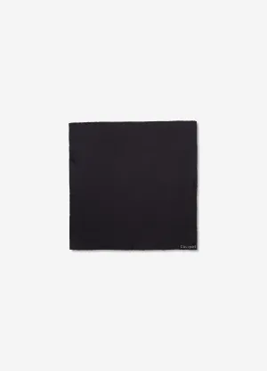 Solid Silk Pocket Square Black