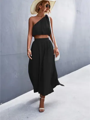 TastyHottie - Elegant Split Maxi Skirts Outfits Two-piece Set