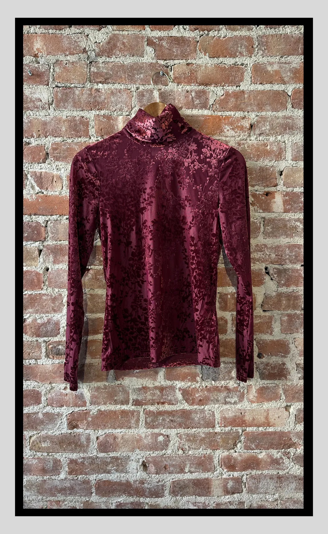 The Velvet Burnout Mock-Neck Top
