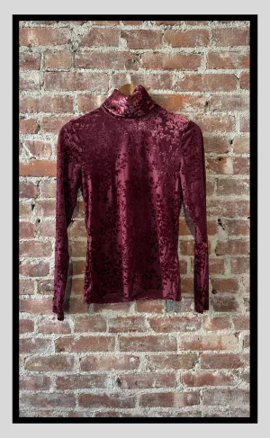 The Velvet Burnout Mock-Neck Top