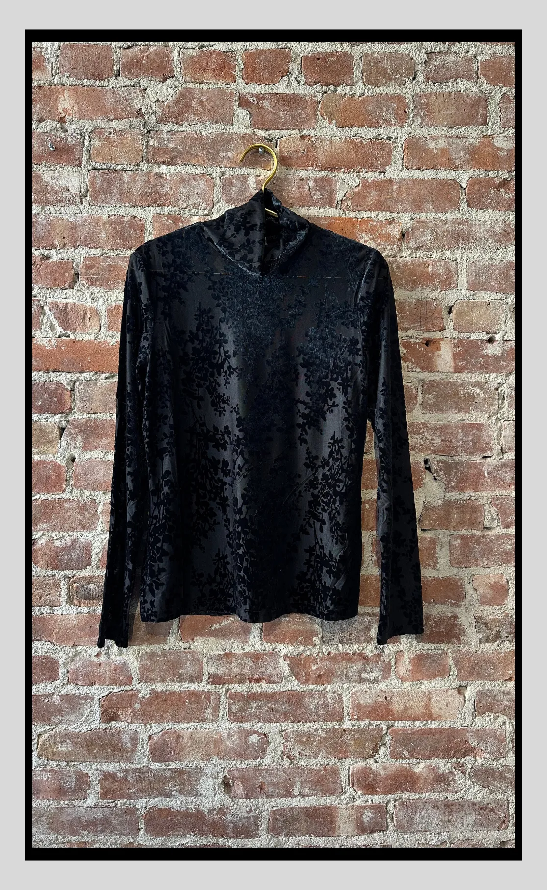 The Velvet Burnout Mock-Neck Top