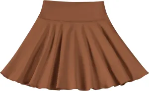 Toddler Baby Girl Skirts Flared Girls Mini Skorts Stretch Tennis Skater Uniform Athletic Skirts with Shorts Pockets