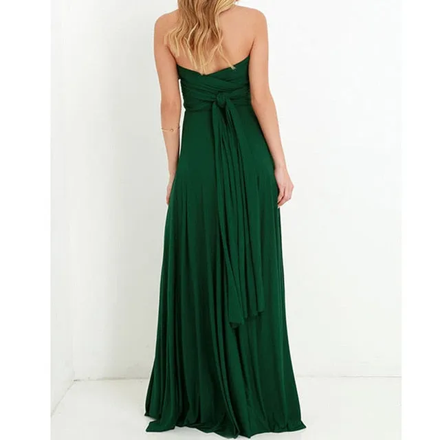VenusFox Sexy Long Hollow Out Bridesmaid Maxi Dress