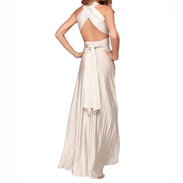 VenusFox Sexy Long Hollow Out Bridesmaid Maxi Dress