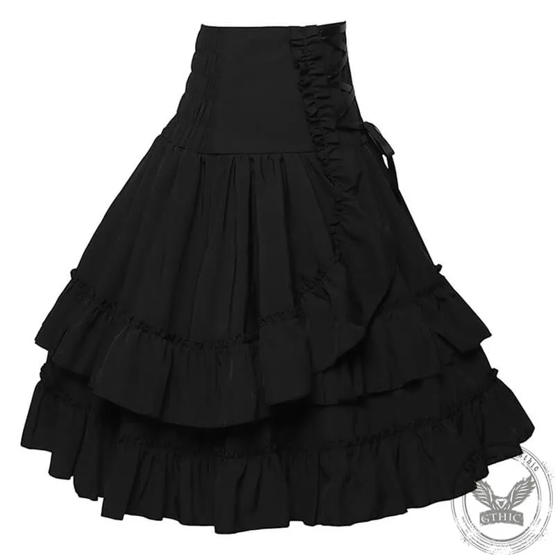 Vintage Renaissance High Waist Multi-Layered Skirt