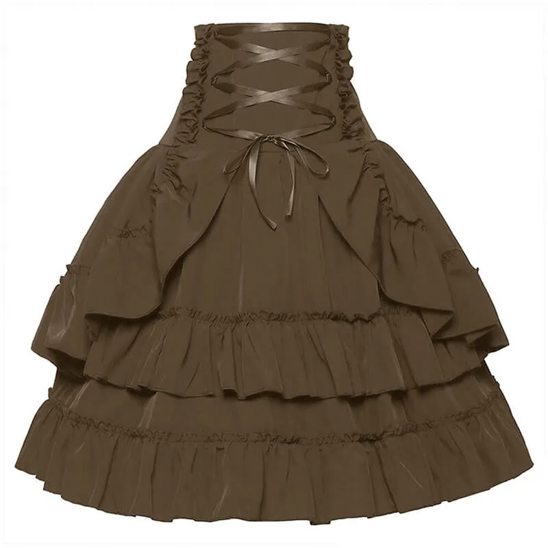 Vintage Renaissance High Waist Multi-Layered Skirt