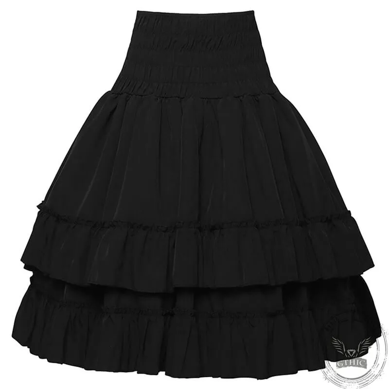 Vintage Renaissance High Waist Multi-Layered Skirt