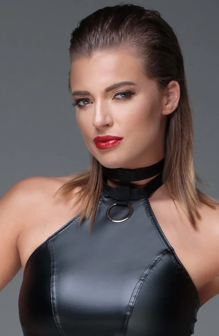 Wet look pencil dress - Crave Me