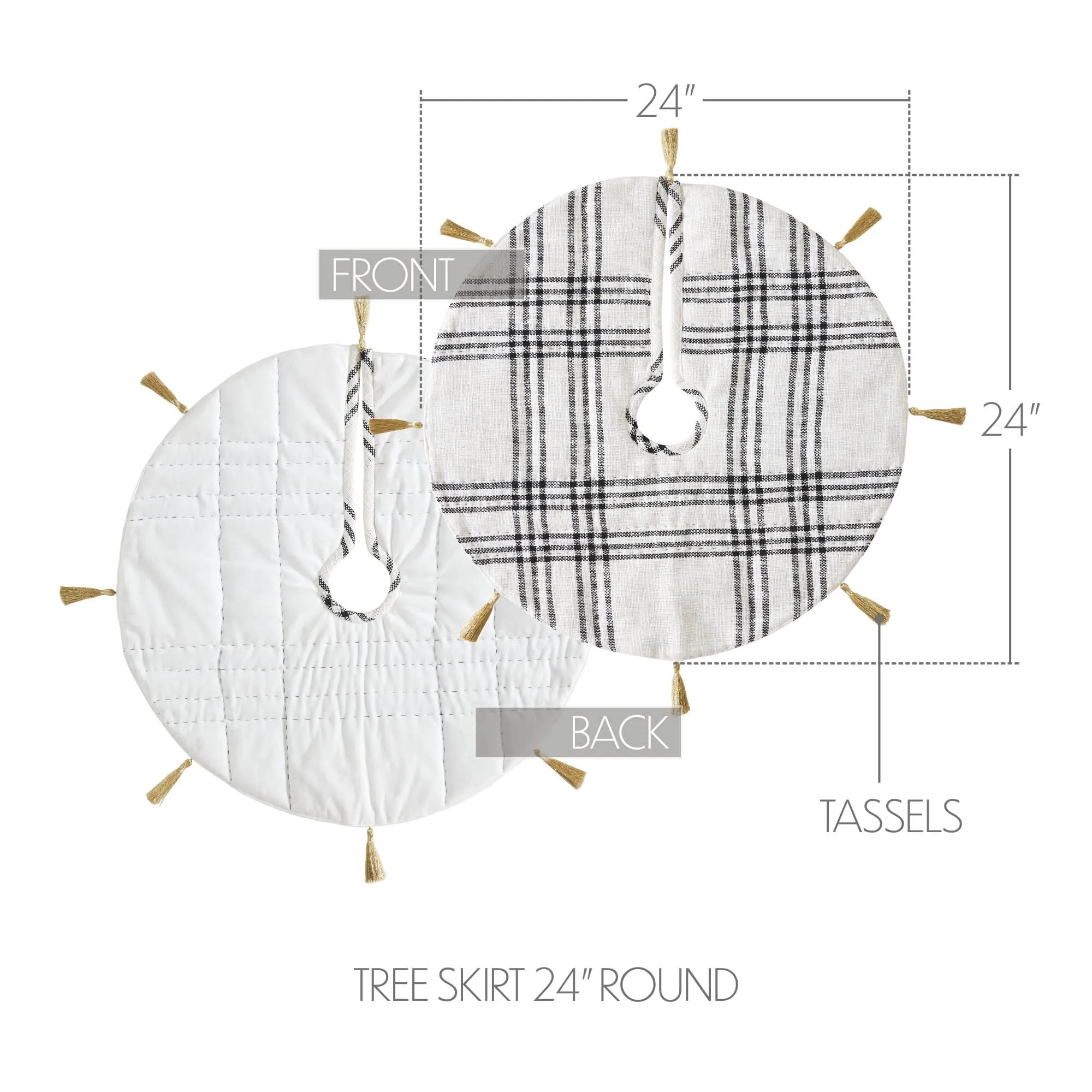 Wintergleam Plaid Tree Skirt 24"