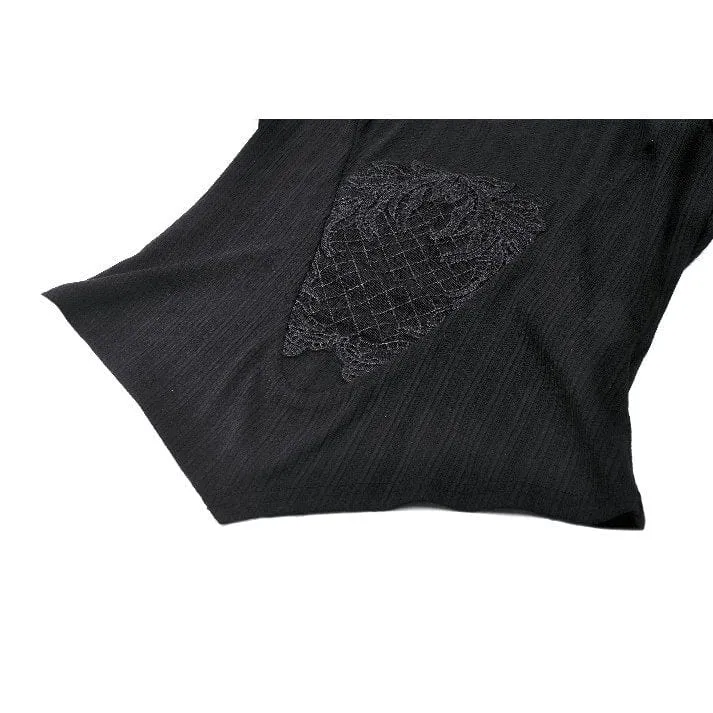 Women's Gothic Cut-out Mesh Long Sleeved Shirt