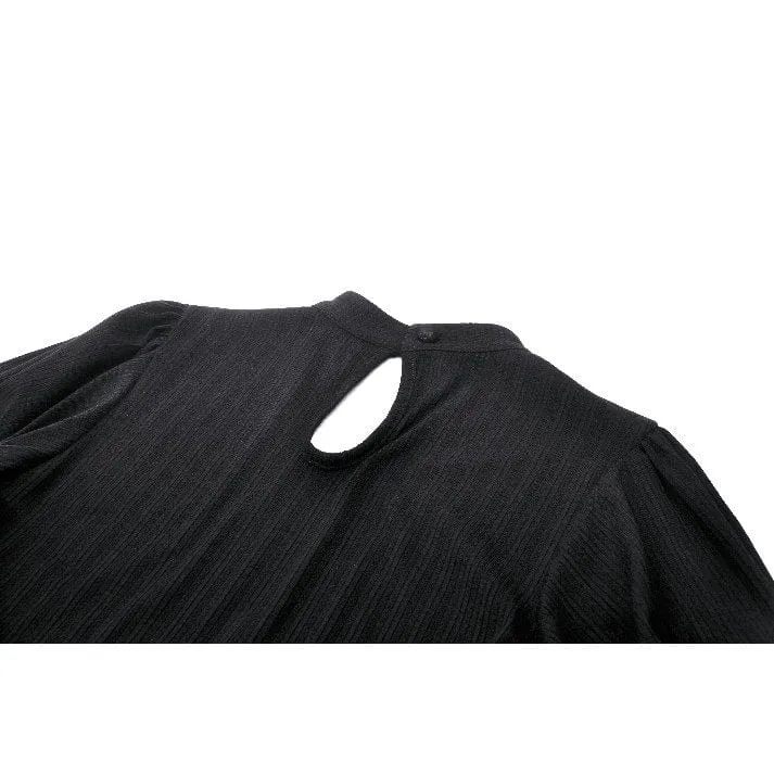 Women's Gothic Cut-out Mesh Long Sleeved Shirt