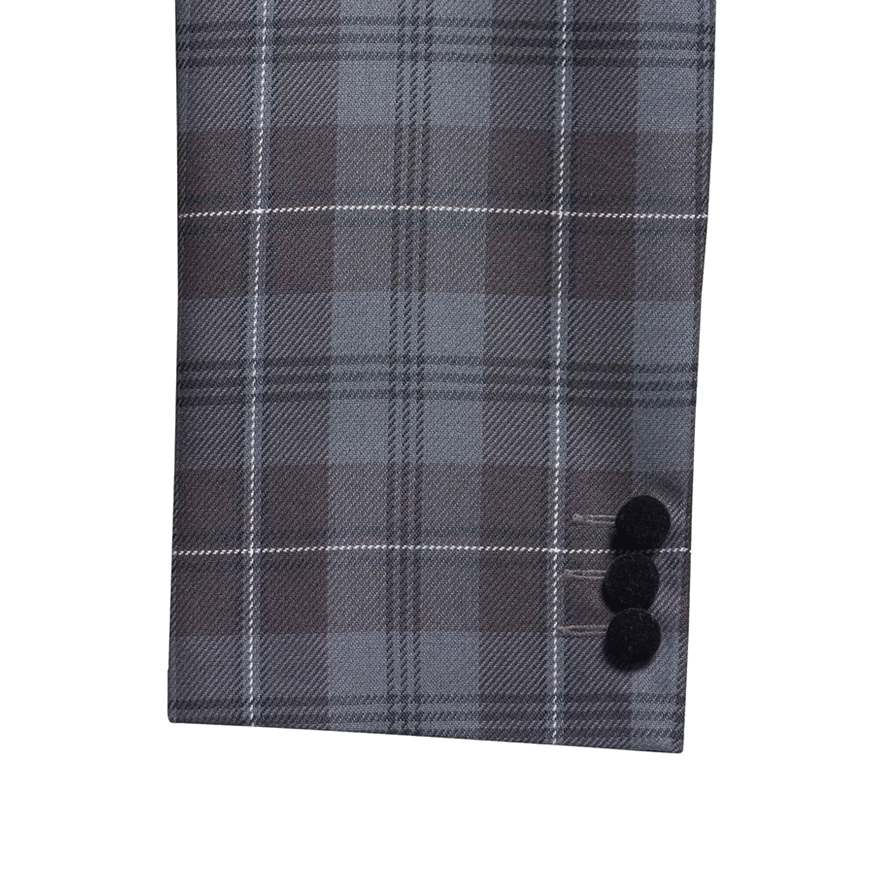 Womens Tartan Blazer - Granite Grey